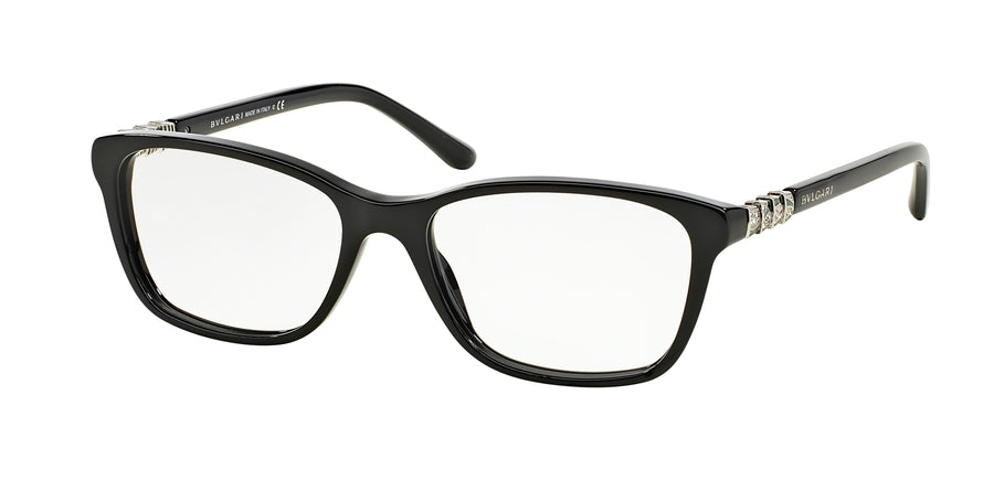 Bvlgari BV4097B Square Eyeglasses  501-BLACK 51-16-140 - Color Map black