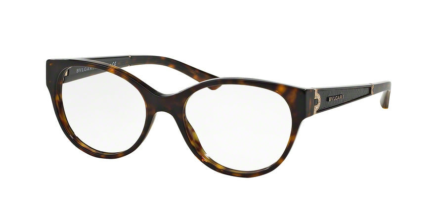Bvlgari BV4106BQ Square Eyeglasses 504-DARK HAVANA 52-17-140 - Color Map havana