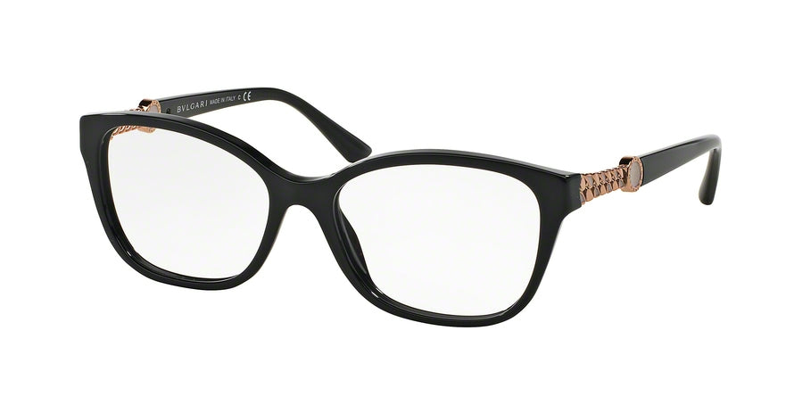Bvlgari BV4109 Square Eyeglasses  501-BLACK 54-16-140 - Color Map black