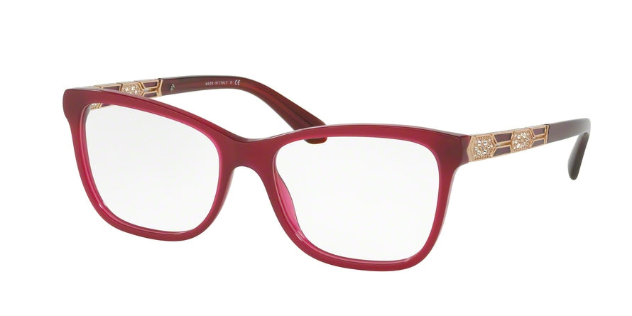 Bvlgari BV4135B Rectangle Eyeglasses  5333-RED 53-17-140 - Color Map red