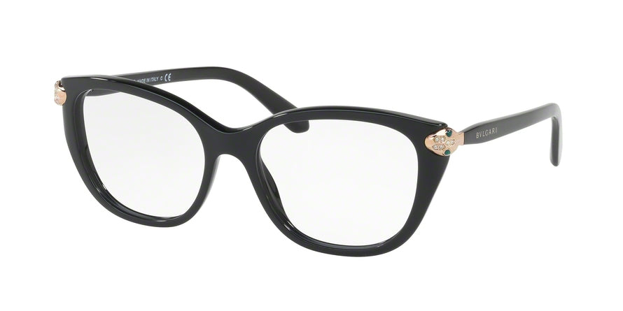 Bvlgari BV4140BF Square Eyeglasses  501-BLACK 54-17-145 - Color Map black