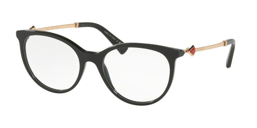 Bvlgari BV4149KF Oval Eyeglasses  5195-BLACK 54-18-130 - Color Map black