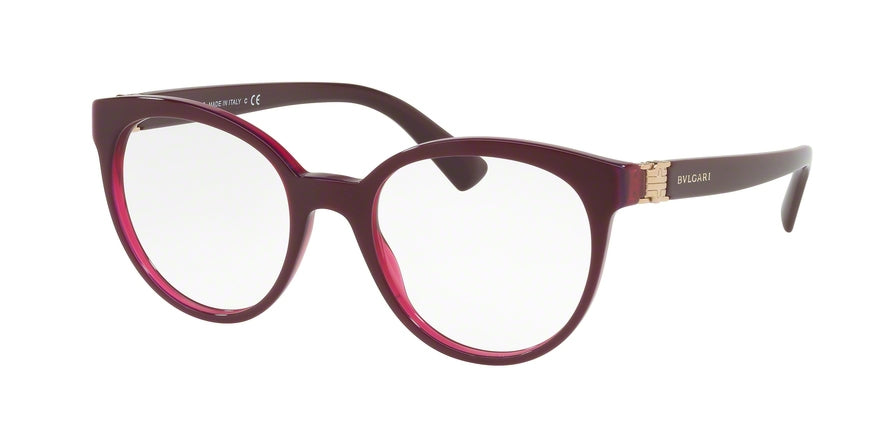 Bvlgari BV4152F Round Eyeglasses  5426-TOP MARC ON VIOLET 51-19-140 - Color Map purple/reddish