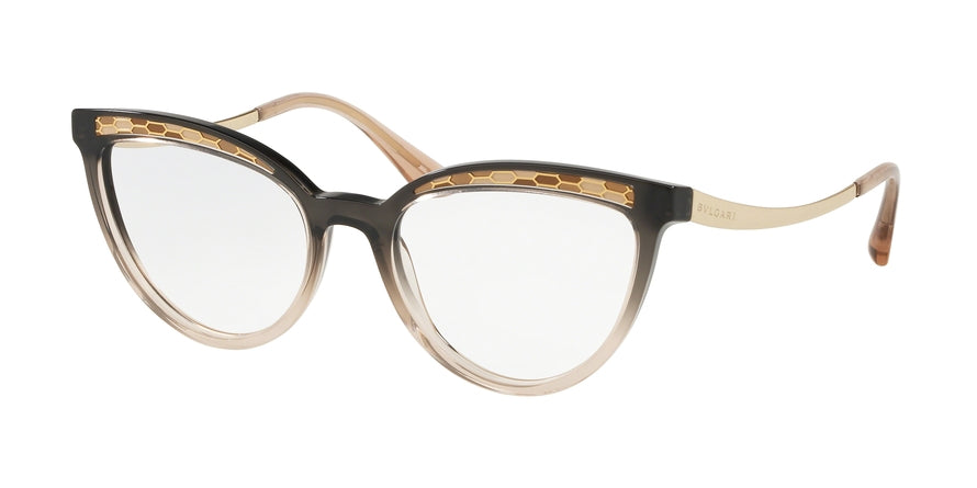 Bvlgari BV4165 Cat Eye Eyeglasses 5450-BLACK GRADIENT BEIGE 53-18-140 - Color Map black