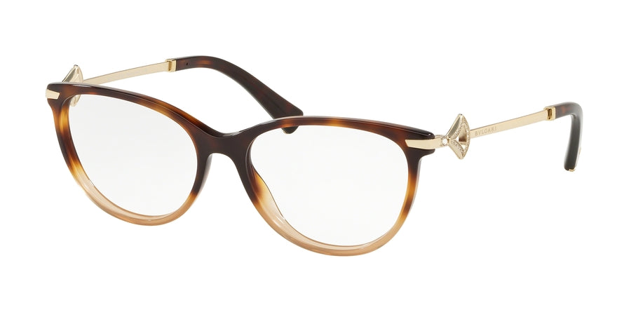 Bvlgari BV4167B Cat Eye Eyeglasses 5362-HAVANA GRADIENT BROWN 55-16-140 - Color Map havana