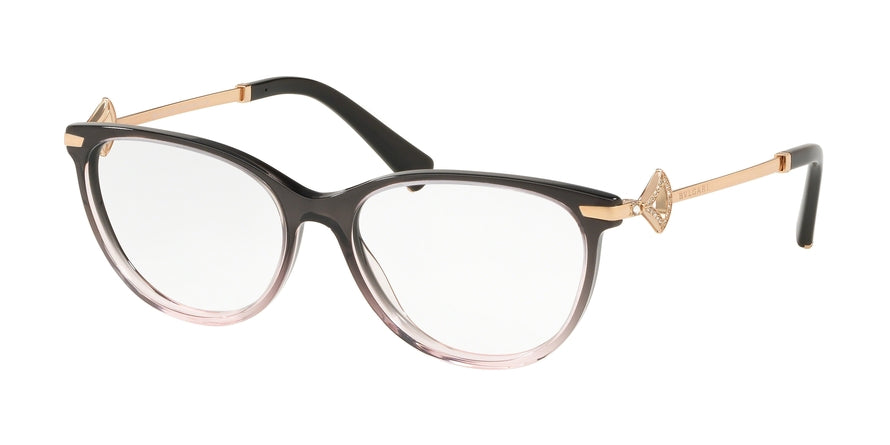 Bvlgari BV4167B Cat Eye Eyeglasses 5449-BLACK GRADIENT PINK 53-16-140 - Color Map black
