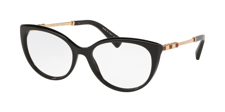 Bvlgari BV4168KB Oval Eyeglasses  5195-BLACK 56-17-140 - Color Map black