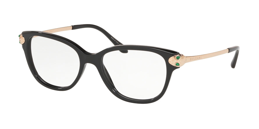 Bvlgari BV4176KB Square Eyeglasses  5195-BLACK 53-17-140 - Color Map black