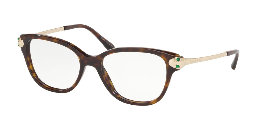 Bvlgari BV4176KF Square Eyeglasses  5193-DARK HAVANA 53-17-140 - Color Map havana