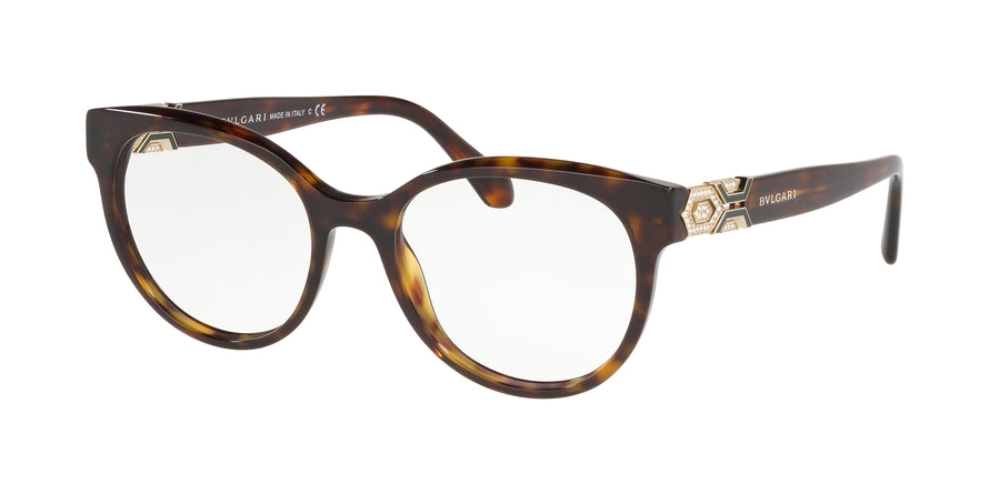 Bvlgari BV4177B Phantos Eyeglasses  504-DARK HAVANA 52-18-140 - Color Map havana