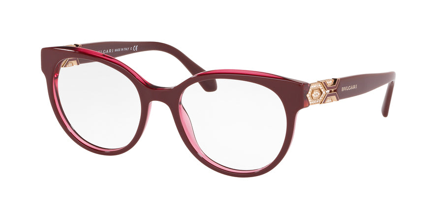 Bvlgari BV4177B Phantos Eyeglasses  5469-TOP BORDEAUX ON TRANSP RED 52-18-140 - Color Map bordeaux