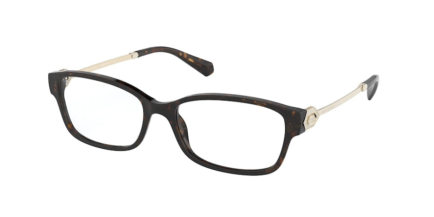 Bvlgari BV4180BF Rectangle Eyeglasses  504-DARK HAVANA 54-16-140 - Color Map havana