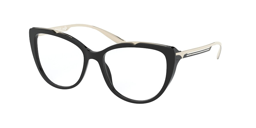 Bvlgari BV4181F Cat Eye Eyeglasses  501-BLACK 53-16-140 - Color Map black