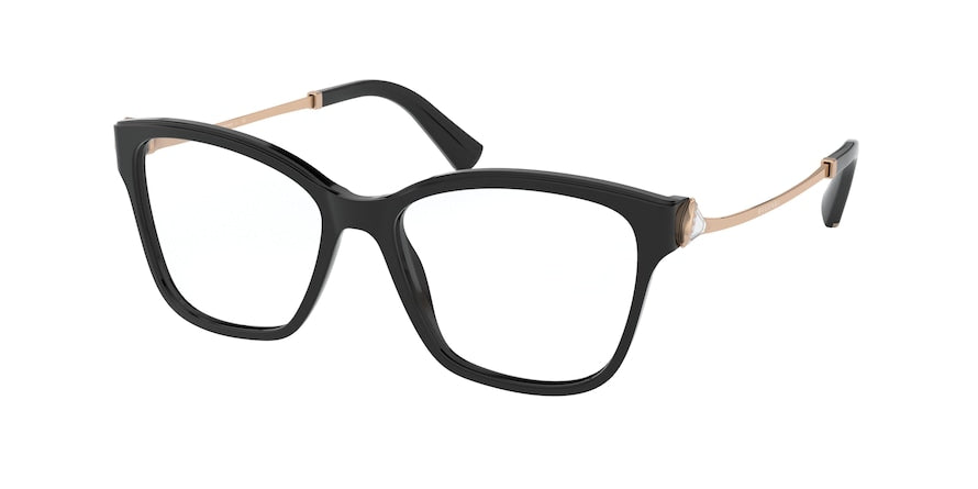 Bvlgari BV4182BF Square Eyeglasses  501-BLACK 53-16-140 - Color Map black