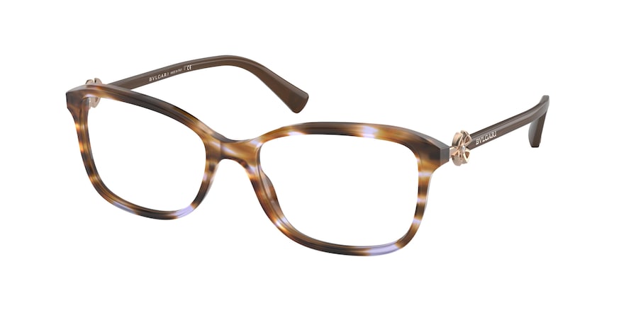 Bvlgari BV4191B Butterfly Eyeglasses  5231-VIOLET/STRIPED BROWN 55-17-140 - Color Map violet