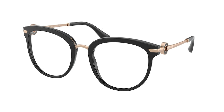 Bvlgari BV4195BF Cat Eye Eyeglasses  501-BLACK 53-21-140 - Color Map black