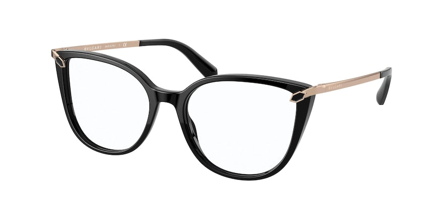 Bvlgari BV4196 Square Eyeglasses  501-BLACK 53-17-140 - Color Map black