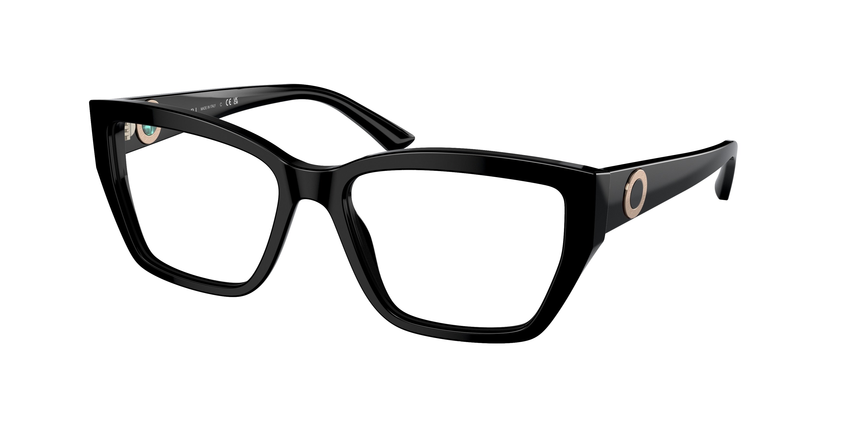 Bvlgari BV4221 Cat Eye Eyeglasses  501-Black 55-140-17 - Color Map Black