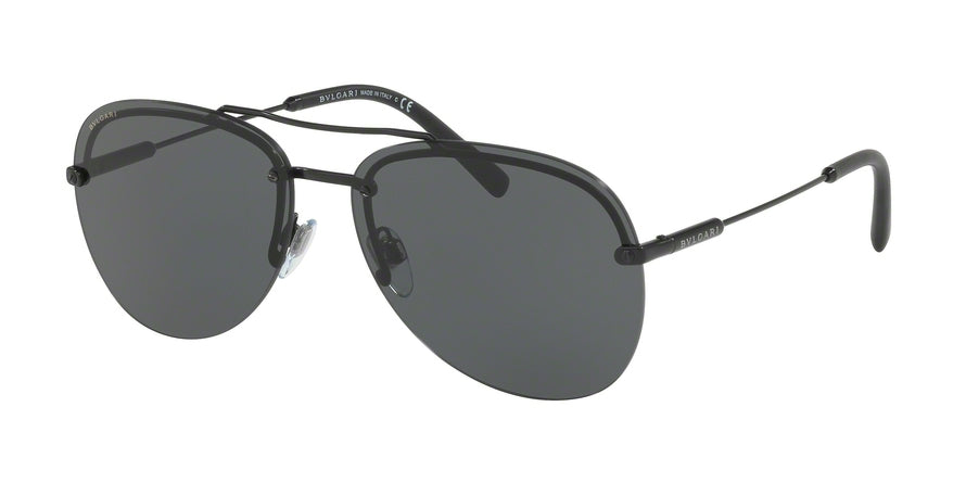 Bvlgari BV5044 Pilot Sunglasses 128/87-MATTE BLACK 60-14-145 - Color Map black