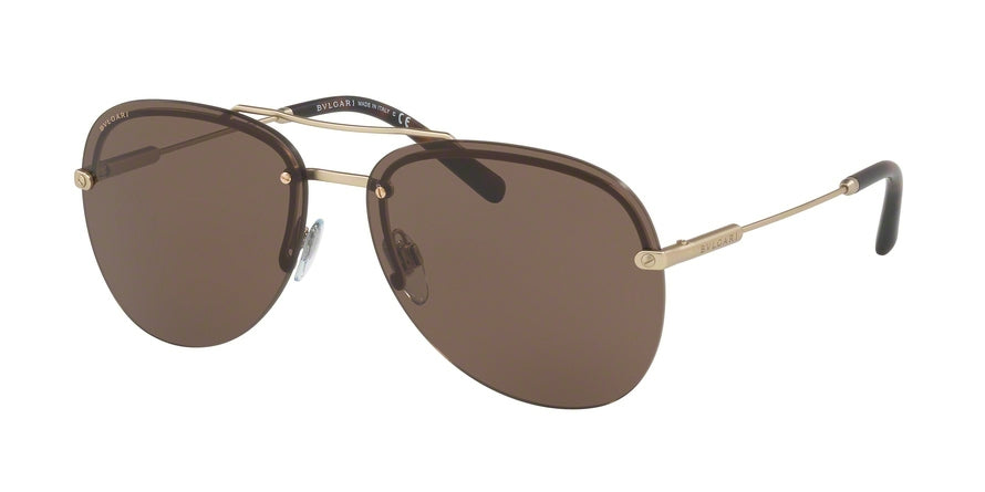 Bvlgari BV5044 Pilot Sunglasses 202273-MATTE PALE GOLD 60-14-145 - Color Map gold