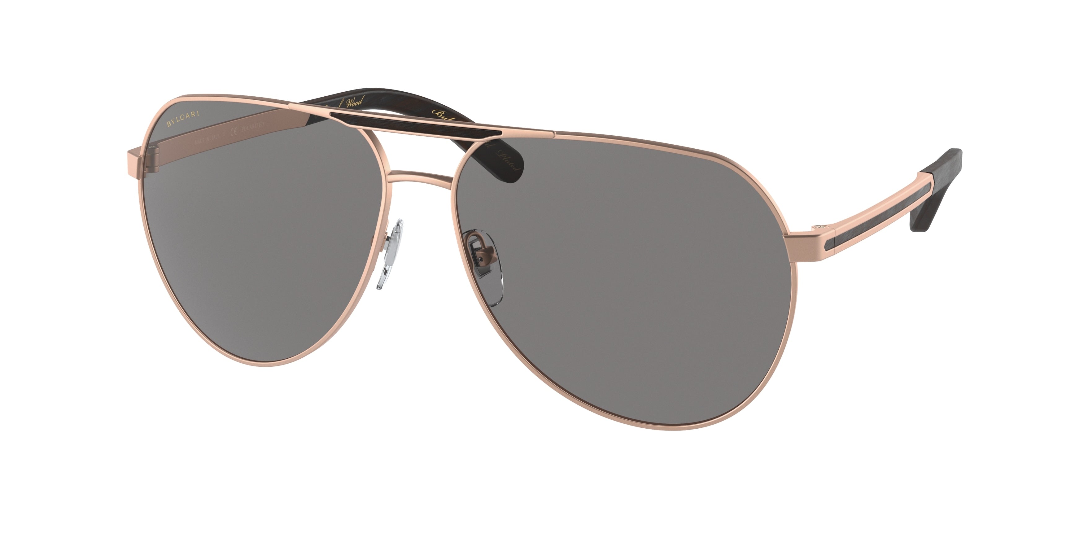 Bvlgari BV5055K Pilot Sunglasses  200681-Matte Pink Gold Plated 61-145-14 - Color Map Pink