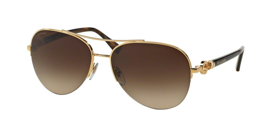 Bvlgari BV6068K Pilot Sunglasses  393/3B-GOLD PLATED 59-16-135 - Color Map gold