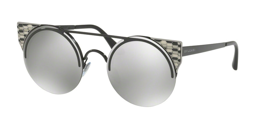 Bvlgari BV6088 Round Sunglasses  239/6G-BLACK 54-20-150 - Color Map black