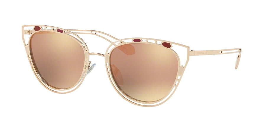 Bvlgari BV6104 Cat Eye Sunglasses  20144Z-PINK GOLD 54-20-140 - Color Map gold
