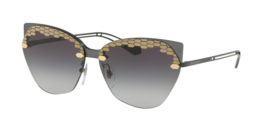 Bvlgari BV6107 Irregular Sunglasses  20478G-GREY 62-12-140 - Color Map black