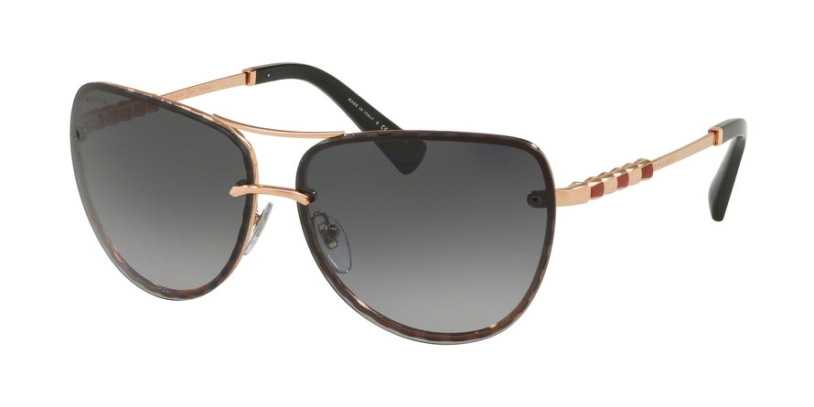 Bvlgari BV6113KB Pilot Sunglasses  395/T3-PINK GOLD PLATED 61-12-140 - Color Map gold