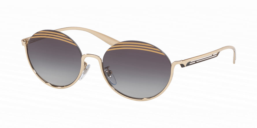 Bvlgari BV6119 Oval Sunglasses  278/8G-PALE GOLD 54-18-140 - Color Map gold