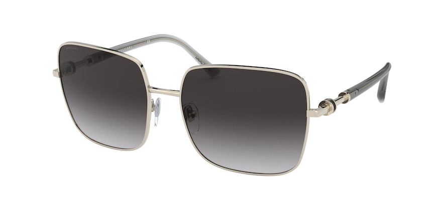 Bvlgari BV6134 Square Sunglasses 278/8G-PALE GOLD 58-17-140 - Color Map gold