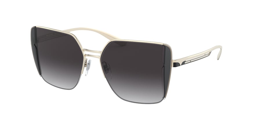 Bvlgari BV6141 Square Sunglasses 20338G-PALE GOLD 52-15-140 - Color Map gold