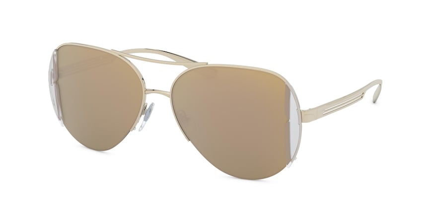 Bvlgari BV6142 Pilot Sunglasses 20144Z-PINK GOLD 55-15-140 - Color Map gold