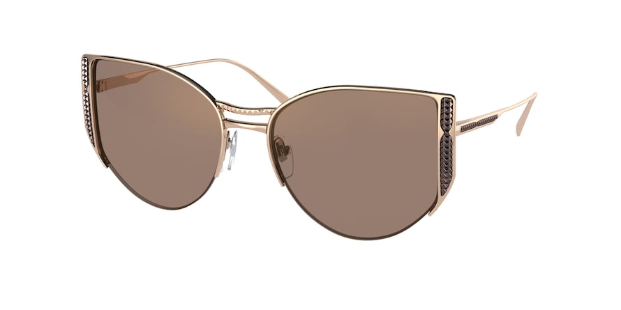 Bvlgari BV6170 Butterfly Sunglasses  20145A-PINK GOLD 55-17-140 - Color Map gold