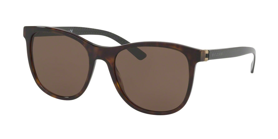 Bvlgari BV7031F Square Sunglasses  504/73-DARK HAVANA 55-19-140 - Color Map havana