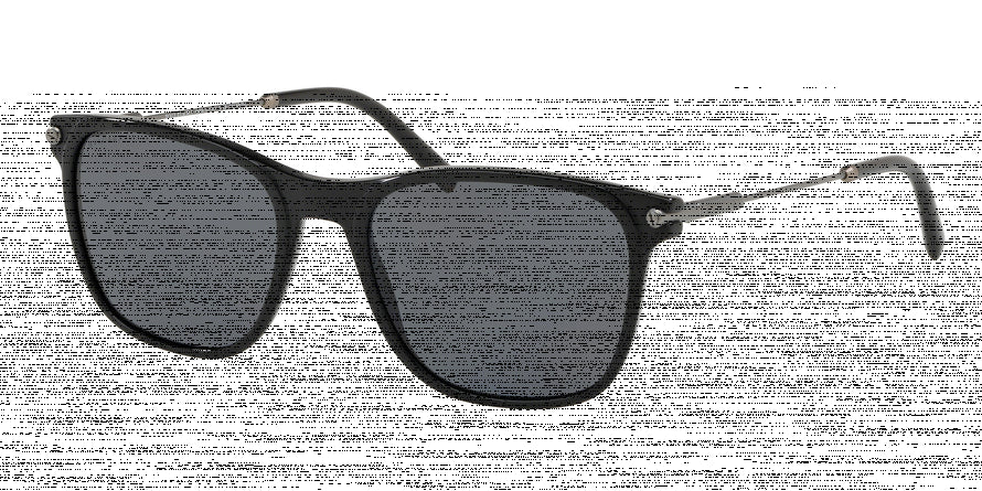 Bvlgari BV7032 Rectangle Sunglasses  544881-BLACK/MATTE BLACK 55-19-145 - Color Map black