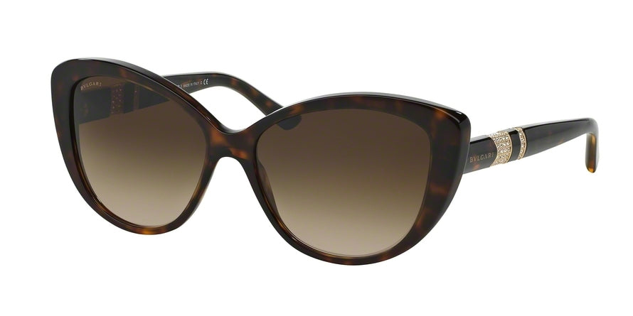 Bvlgari BV8151B Cat Eye Sunglasses  504/13-DARK HAVANA 57-15-140 - Color Map havana
