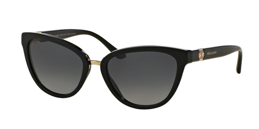 Bvlgari BV8165 Cat Eye Sunglasses  501/T3-BLACK 56-18-135 - Color Map black