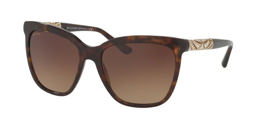 Bvlgari BV8173B Square Sunglasses  504/13-DARK HAVANA 56-17-140 - Color Map havana
