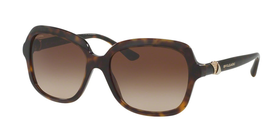 Bvlgari BV8176BF Square Sunglasses  504/13-DARK HAVANA 58-17-140 - Color Map havana