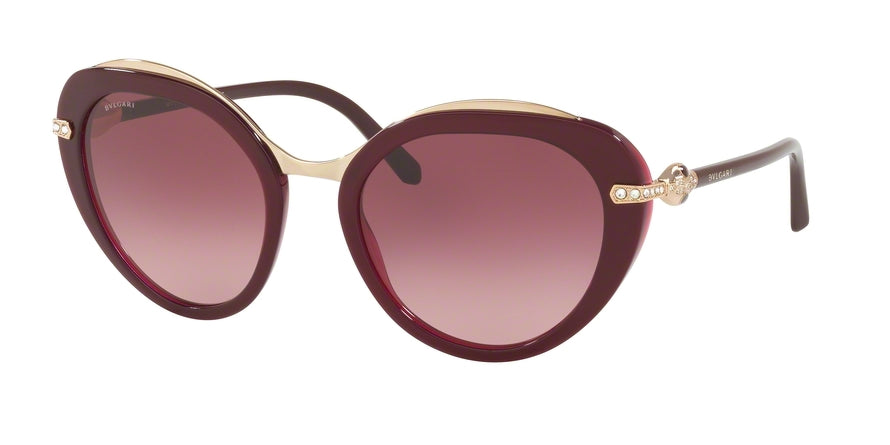 Bvlgari BV8215B Cat Eye Sunglasses  54268H-TOP MARC ON VIOLET 55-21-140 - Color Map violet