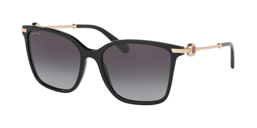 Bvlgari BV8222 Square Sunglasses  501/8G-BLACK 55-17-140 - Color Map black