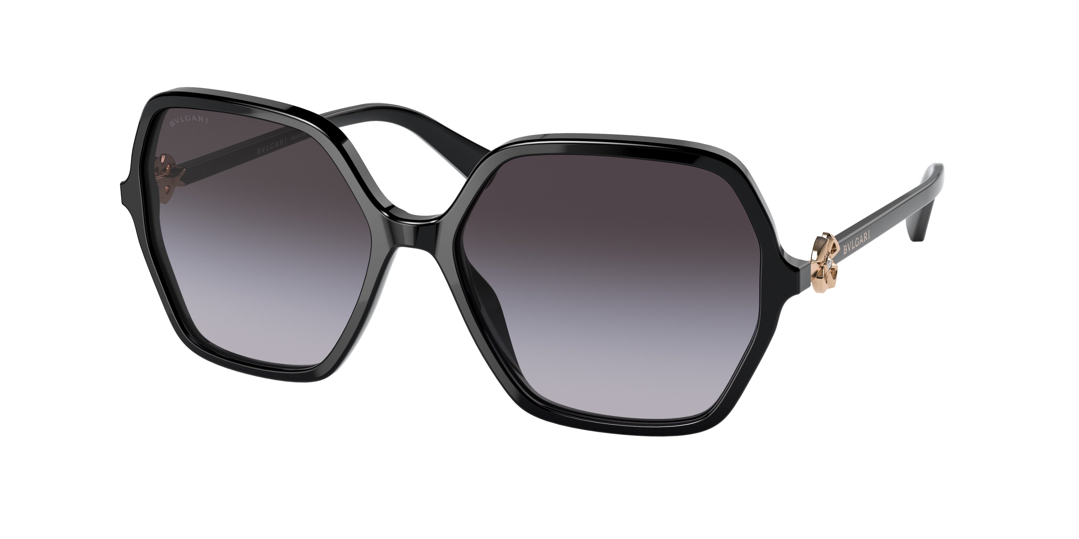 Bvlgari BV8238B Irregular Sunglasses  501/8G-Black 57-140-16 - Color Map Black