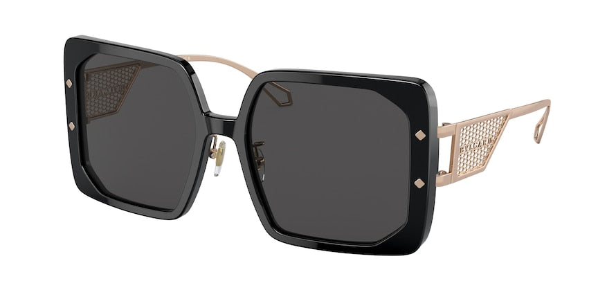 Bvlgari BV8254F Square Sunglasses  501/87-BLACK 55-18-140 - Color Map black