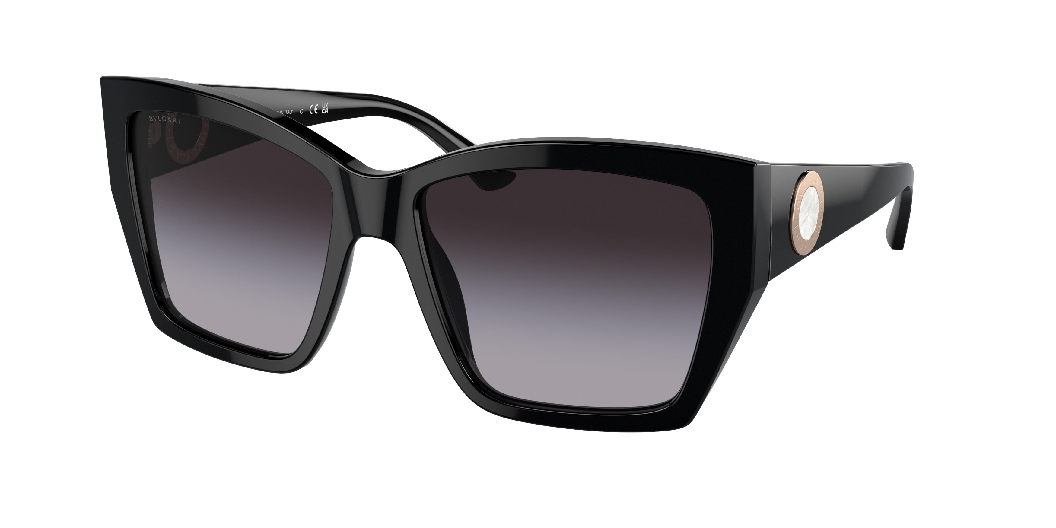 Bvlgari BV8260 Square Sunglasses  501/8G-Black 57-140-17 - Color Map Black