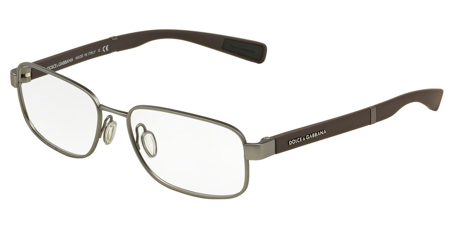 DOLCE & GABBANA DG1281 Rectangle Eyeglasses  1262-GUNMETAL RUBBER 53-16-145 - Color Map gunmetal