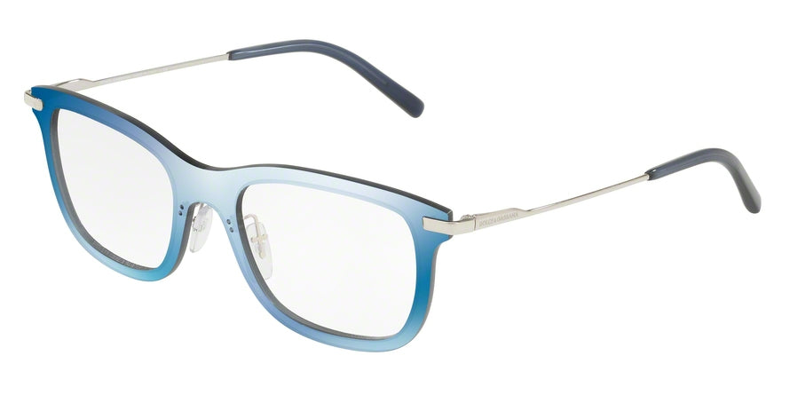 DOLCE & GABBANA DG1293 Rectangle Eyeglasses 05-MIRROR BLUE 51-19-140 - Color Map blue