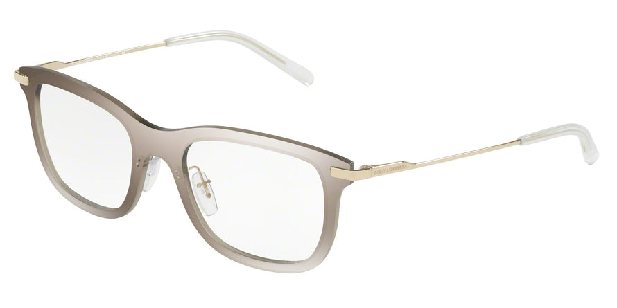 DOLCE & GABBANA DG1293 Rectangle Eyeglasses 488-MIRROR PALE GOLD 53-19-145 - Color Map gold