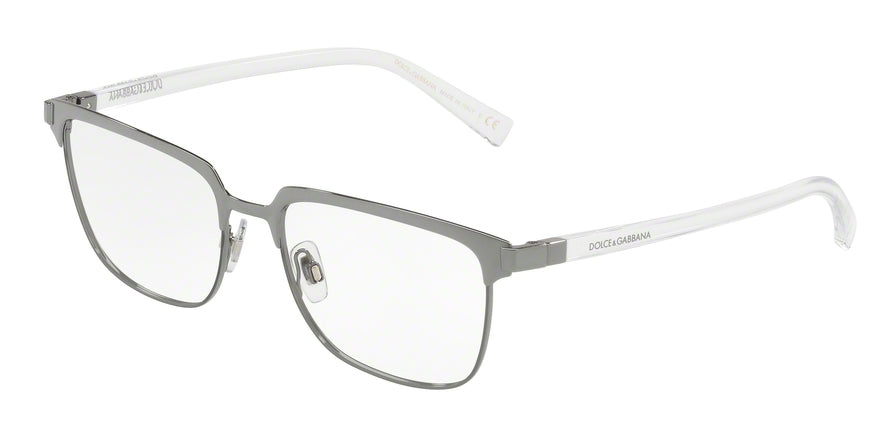 DOLCE & GABBANA DG1302 Rectangle Eyeglasses 04-GUNMETAL/MATTE GUNMETAL 55-17-140 - Color Map gunmetal